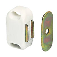Magnetic Cabinet Catches White 32 x 20mm 10 Pack