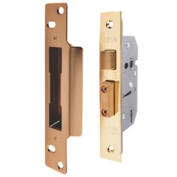 ERA  5 Lever Brass Mortice Sashlock 64mm Case - 44mm Backset