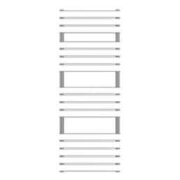 Flomasta Flat Bar 1600mm x 500mm 1436BTU Chrome Vertical Designer Radiator