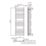 Flomasta Flat Bar 1600mm x 500mm 1436BTU Chrome Vertical Designer Radiator