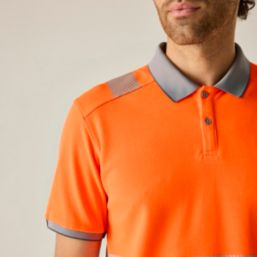 Regatta Pro Comfort Hi-Vis Polo Orange 4X Large 57" Chest
