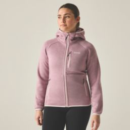 Regatta Newhill Full Zip Womens Hooded Fleece Powder Lilac Size 8