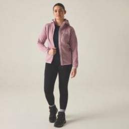Regatta Newhill Full Zip Womens Hooded Fleece Powder Lilac Size 8