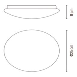 LAP Dea LED Bathroom Ceiling Light 4000K White 8W 1000lm
