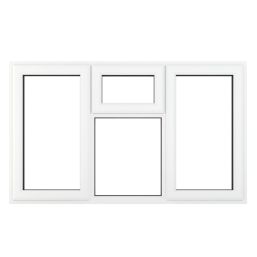 Crystal  Top, Left & Right-Hand Opening Clear Double-Glazed Casement White uPVC Window 1770mm x 1190mm