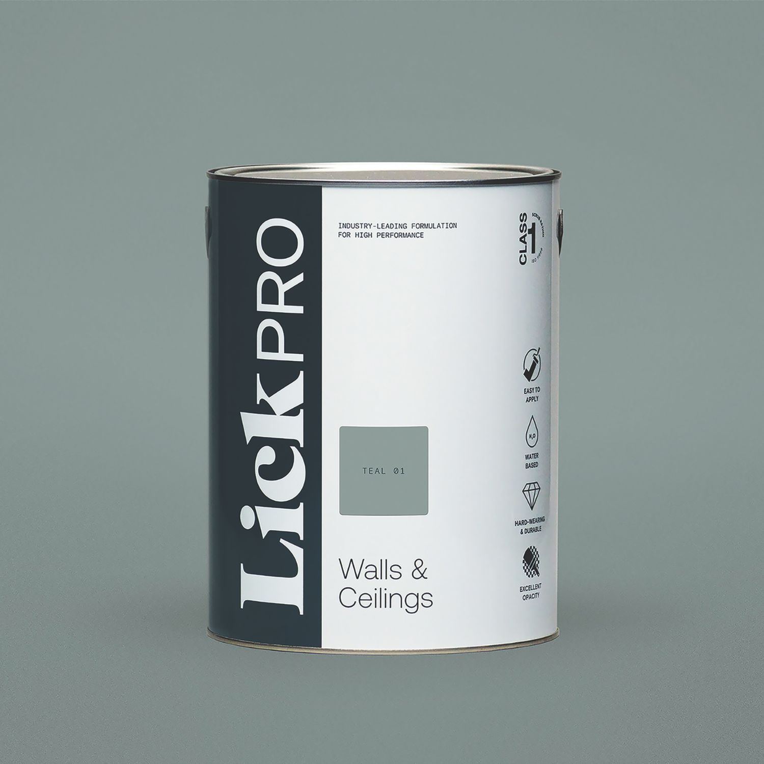 LickPro Max+ 5Ltr Teal 01 Eggshell Emulsion Paint (935JY)