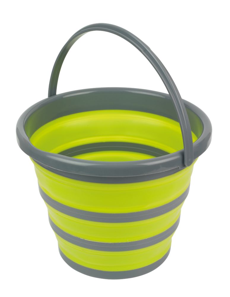 Spear & Jackson Plastic Collapsible MultiPurpose Bucket Green 10Ltr