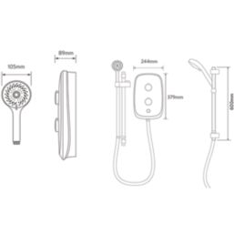 Aqualisa eSense Midnight Black 8.5kW  Electric Shower