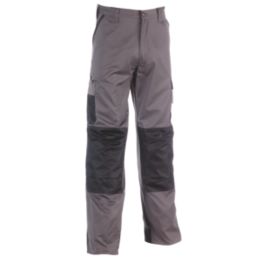 Herock Mars Work Trousers Grey/Black 34" W 32" L