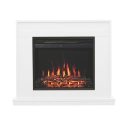 Be Modern Farleigh Electric Fire Suite White 966mm x 250mm x 803mm