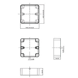 Knightsbridge 1-Gang Grey Surface Box Spacer 32mm