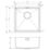 Carysil SR1012 1 Bowl Stainless Steel Kitchen Sink 450mm x 440mm