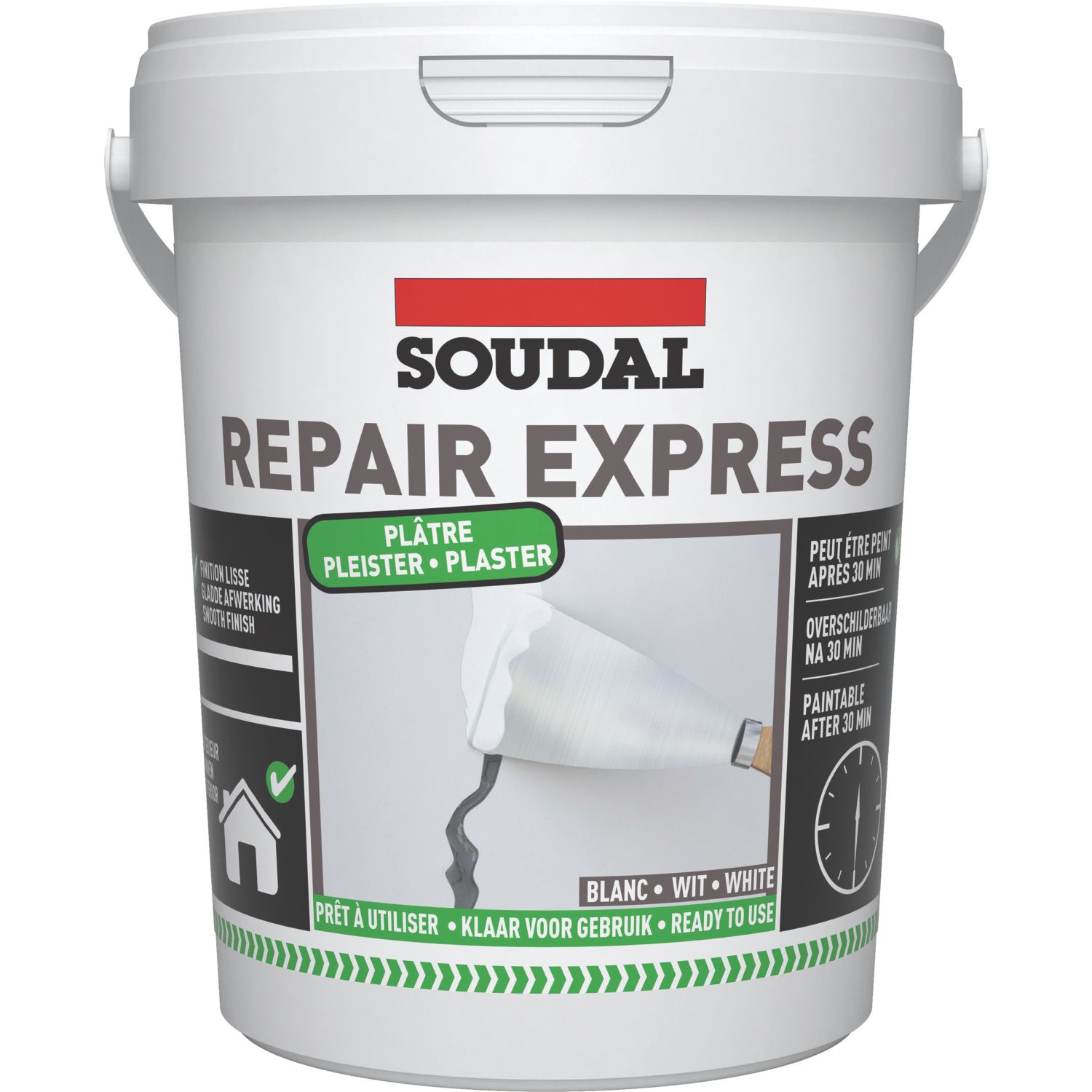Soudal Repair Express Plaster Filler White 900ml (935RG)