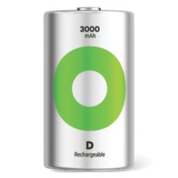 GP Batteries Recyko Rechargeable D 1.2V Ni-MH Batteries 2 Pack