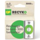 GP Batteries Recyko Rechargeable D Battery 2 Pack