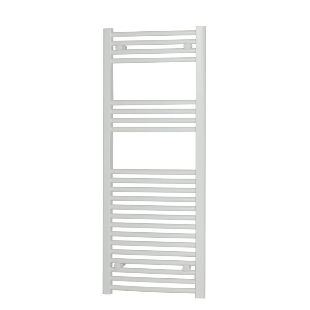Flomasta 1200mm x 450mm 1655BTU White Curved  Towel Radiator