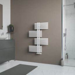 Ximax Geoffrey 940mm x 650mm 1297BTU White Vertical Towel Radiator