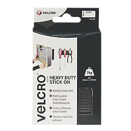 Velcro Brand  Black Heavy Duty Stick-On Strips 2 Pack
