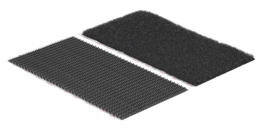 Velcro Brand Black Heavy Duty Stick-On Strips 2 Pack - Screwfix