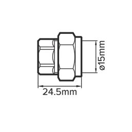 Flomasta  Brass Compression Stop Ends 15mm 10 Pack