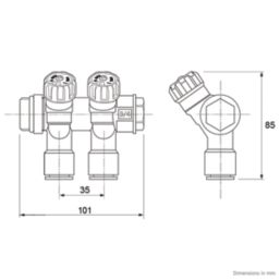 JG Speedfit 2 Port Modular Manifold Silver