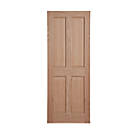 Unfinished Oak Wooden 4-Panel Internal Victorian-Style Door 1981mm x 686mm