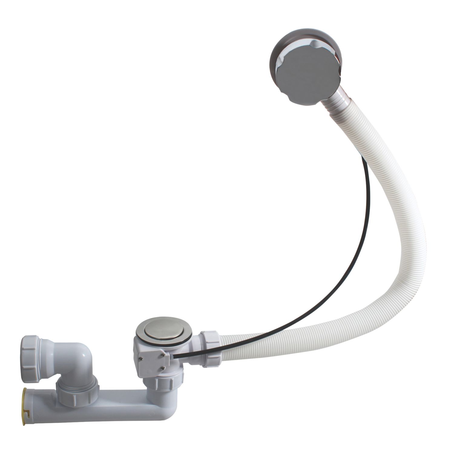 Flomasta Bath Waste & Trap with Overflow White 40-43mm (936KJ)
