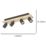 Eglo Gesteira LED 4-Light Spotlight Black & Brown 33W 2300lm