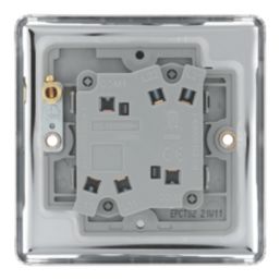 LAP  20A 16AX 2-Gang 2-Way Toggle Switch  Polished Chrome