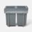 Essentials Vigote Pull-Out Bin Anthracite 36Ltr