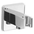 Bristan  Easyfit Contemporary Square Shower Wall Outlet with Handset Holder Bracket Chrome 80mm