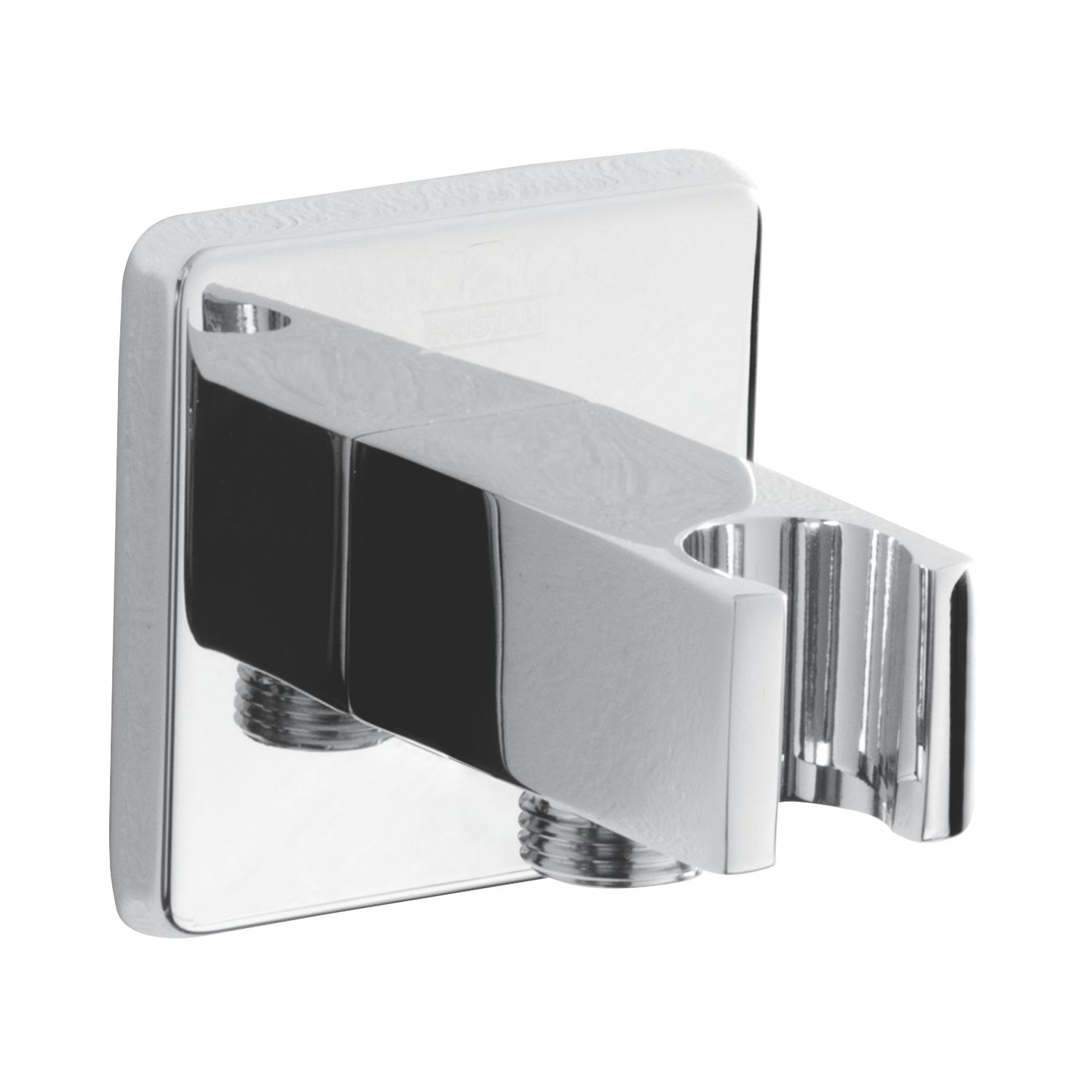 Bristan Easyfit Contemporary Square Shower Wall Outlet with Handset Holder Bracket Chrome 80mm (936RH)