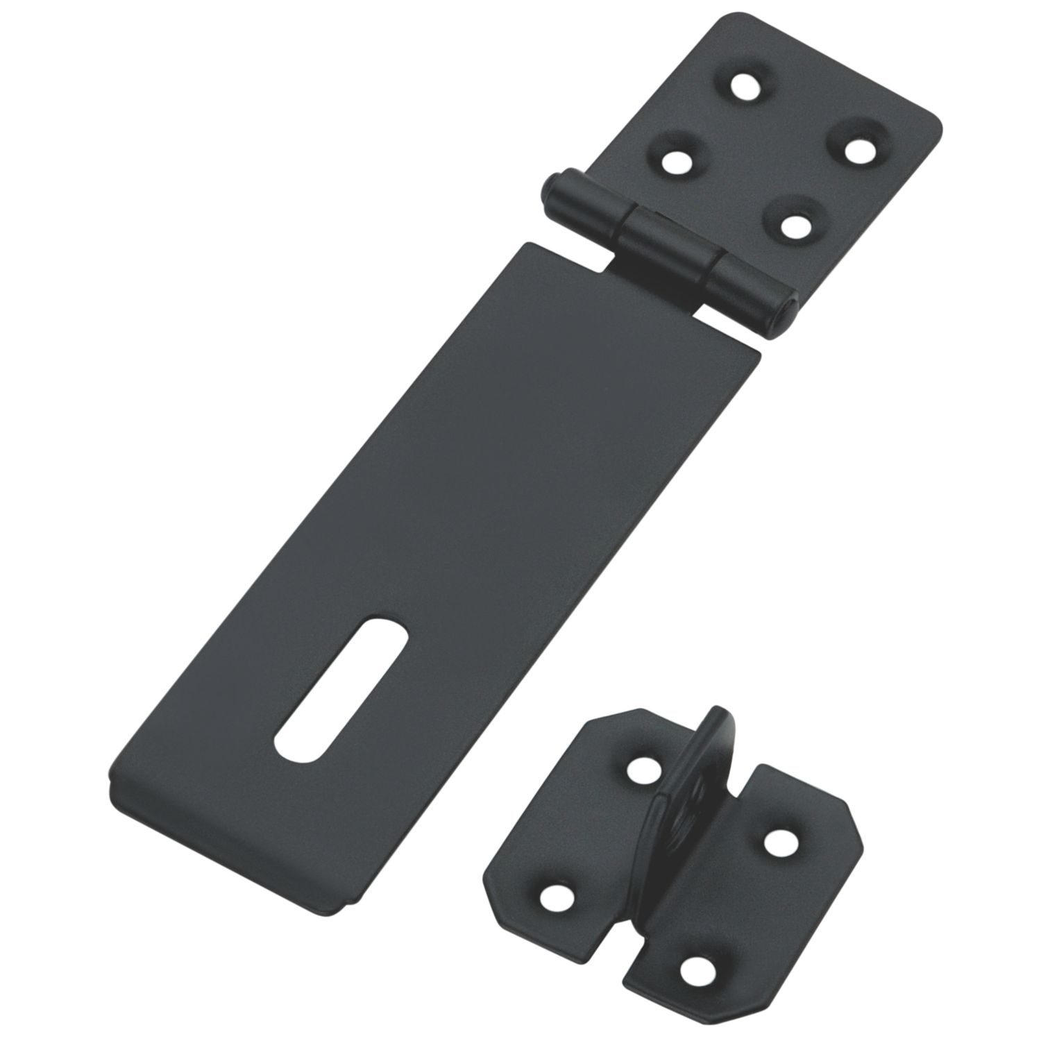 Smith & Locke Hasp & Staple Black Powder-Coated 120mm (936VE)