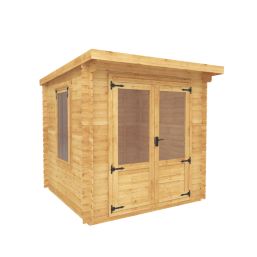 Mercia  7' x 7' (Nominal) Pent Timber Log Cabin
