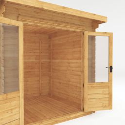 Mercia  7' x 7' (Nominal) Pent Timber Log Cabin