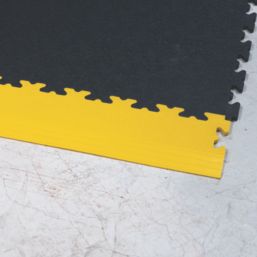 Ecotile ESD X-Joint 5mm Interlocking Ramp Edges Yellow 497mm x 90mm 2 Pack