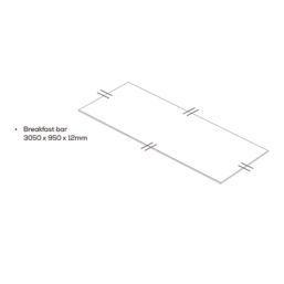 Mariz  Dark Concrete Composite Kitchen Worktop 950mm x 3050mm x 12mm