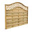 Forest Prague  Lattice Curved Top Fence Panels Natural Timber 6' x 5' Pack of 9