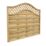 Forest Prague  Lattice Curved Top Fence Panels Natural Timber 6' x 5' Pack of 9