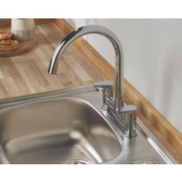 Bristan QST DSM C Quest Surface Mounted Deck Sink Mixer Kitchen Tap Chrome