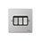 Schneider Electric Ultimate Low Profile 16AX 3-Gang 2-Way Light Switch  Polished Chrome with Black Inserts