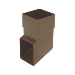 FloPlast  Square Downpipe Shoe Brown 65mm