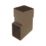 FloPlast  Square Downpipe Shoe Brown 65mm