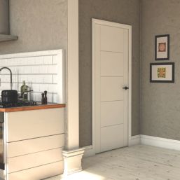 Green & Taylor  Satin Painted White Wooden Ladder Internal Fully-Finished Door 2040mm x 626mm