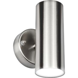 Luceco Outdoor LED Up & Down Wall Light Stainless Steel 8W 500lm - Screwfix