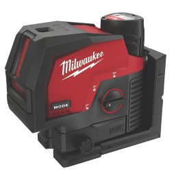 Milwaukee M12CLLP-301C 12V 1 x 3.0Ah Li-Ion RedLithium Green Self-Levelling Cross-Line Laser Level