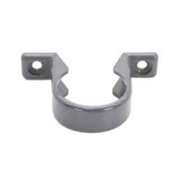 FloPlast Solvent Weld Pipe Clips Anthracite Grey 32mm 20 Pack