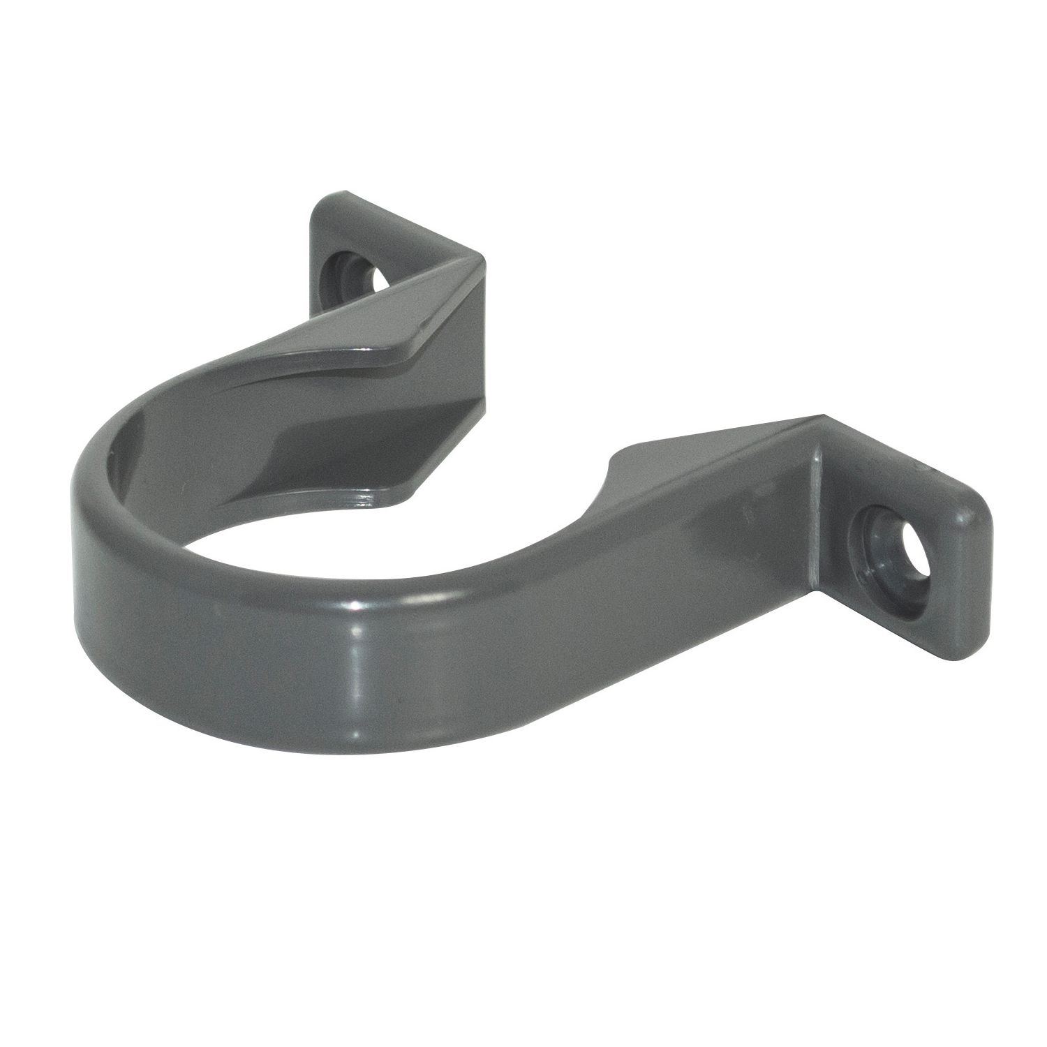 FloPlast Solvent Weld Pipe Clips Anthracite Grey 32mm 20 Pack (937KJ)