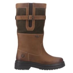 Cotswold Broadwell Size 4 Womens Tan/Green Waterproof Slip-On Non Safety Work Boots