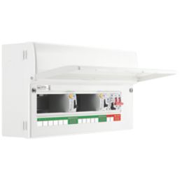 British General Fortress 19-Module 11-Way Part-Populated High Integrity Dual RCD Consumer Unit with SPD